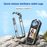 For Insta360 X4 PULUZ Aluminum Alloy Protective Cage Rig Expand Cold Shoe Housing Frame